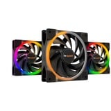 be quiet! Light Wings PWM high-speed ventilateurs de boîtier RGB  Noir, 3 pièces, 120 x 120 x 25 mm, Pack de 3, Ventilateur, 12 cm, 2500 tr/min, 88,86 m³/h, Noir
