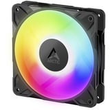 ARCTIC P12 Pro A-RGB ventilateur de boîtier Noir, 120 x 120 x 25 mm, PWM, Ventilateur, 12 cm, 131 m³/h, Noir, Blanc