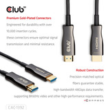Club 3D Câble hybride AOC HDMI Noir, 30 mètres