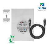 Club 3D DisplayPort 1.4 - DisplayPort 1.4 mâle-mâle, Câble Noir, 2 mètres