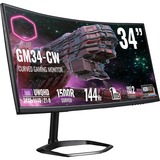 Cooler Master GM34-CW 34" Moniteur UltraWide gaming incurvé  Gris foncé/Noir, 2x HDMI, 2x DisplayPort, 144Hz