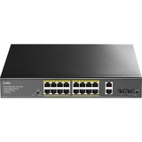Cudy GS1018PS2, Switch Noir, 16x PoE+, 2x Uplink GbE, 2x Uplink SFP