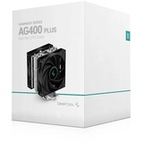 DeepCool AG400 DIGITAL PLUS Refroidisseur CPU RGB  Noir, Connecteur de ventilateur PWM à 4 broches