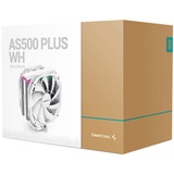 DeepCool AS500 PLUS, Refroidisseur CPU Blanc, Connecteur de ventilateur PWM à 4 broches