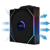 Lian Li UNI FAN TL120 LCD Wireless Triple Pack, Ventilateur de boîtier Noir, 4 broches PWM + 1x 9 broches USB, contrôleur inclus