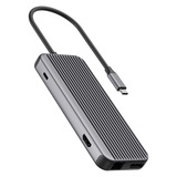 Sitecom Adaptateur multiport USB-C Power Delivery 8 en 1 Pro 1x HDMI 1x DP, Station d'accueil Noir