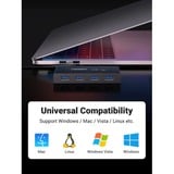 UGREEN USB 3.0 4-Port Switch, Switch USB Noir