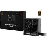 be quiet! System Power 11 alimentation  550 watt Noir, 1x 12VHPWR, 2x PCIe, 550 W, 200 - 240 V, 50 Hz, 4 A, 120 W, 550 W