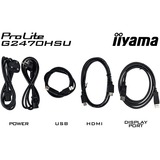 iiyama G-Master Red Eagle GB2470HSU-B6 24" Moniteur gaming  Noir, HDMI, DisplayPort, USB, Audio