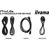 iiyama ProLite LH5060UHS-B1AG, Affichage public Noir, HDMI, LAN, WiFi, USB, Audio, Android