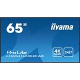 iiyama ProLite LH6541UHS-B1AG, Affichage public Noir, HDMI, USB, LAN, Audio