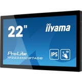 iiyama ProLite TF2234MC-B7AGB, Affichage public Noir, 54,6 cm (21.5"), 1920 x 1080 pixels, Full HD, LED, 8 ms, Noir