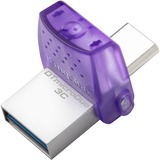 Kingston DataTraveler microDuo 3C 64 Go, Clé USB Violet/transparent, USB-A + USB-C