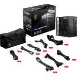 MSI MPG A1000G PCIE5 alimentation  modulaire 1000 watt Noir, 1x 12V-2x6, 6x PCIe, 7x PCIe, gestion des câbles