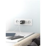 goobay 65W GaN USB-C PD Multiport Quick Charger Nano Noir, 2x USB-C, 1x USB-A