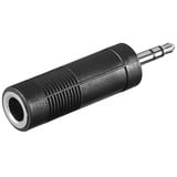 goobay Adaptateur 3,5mm Jack > 6,35mm Jack Noir, 3.5 mm, 6.35 mm, Noir