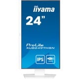 iiyama ProLite XUB2497HSN-W1 23.8" Moniteur  Blanc (mat), HDMI, DisplayPort, USB-C, LAN, Audio