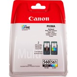 Canon Multipack de cartouches d'encre noire PG-560 et couleur CL-561 7,5 ml, 8,3 ml, 180 pages, 180 pages, 2 pièce(s), Multi pack