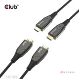 Club 3D Câble hybrid AOC HDMI Noir, 100 mètres