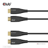 Club 3D Câble hybrid AOC HDMI Noir, 100 mètres