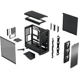 Fractal Design Summit Ambience Blackout TG Light Tint boîtier midi tower Noir/bois | 2x USB-A | 1x USB-C | RGB | Window