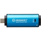 Kingston IronKey Vault Privacy 50 32 Go, Clé USB Bleu clair/Noir