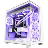 NZXT H9 Flow boîtier midi tower Blanc | 2x USB-A | 1x USB-C | Verre Trempé