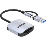 Sitecom Lecteur de cartes USB-C et USB-A Gris