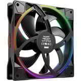 be quiet! Light Wings PWM Reverse ventilateur de boîtier RGB  Noir, 140 x 140 x 25 mm, Ventilateur, 14 cm, 1300 tr/min, 87,3 m³/h, Noir