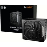 be quiet! Power Zone 2 alimentation modulaire 1000 watt Noir, 1x 12V-2x6, 3x PCIe, 80 Plus Platinum, 1000 W, 100 - 240 V, 1070 W, 50/60 Hz, 13 A, 6,5 A