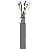 goobay Câble de raccordement RJ-45 S/FTP Cat.6 Gris, 100 mètres, Rouleau de câble