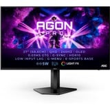 AOC AGON Pro AG276QZD 26.5" Moniteur gaming  Noir/Argent, 2x HDMI, 2x DisplayPort, 2x USB-A 3.2 (5 Gbit/s), 240 Hz