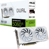 ASUS DUAL GeForce RTX 5060 Ti WHITE 8G, Carte graphique Blanc, 3x DisplayPort, 1x HDMI