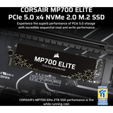 Corsair MP700 ELITE 1 To SSD Noir, PCIe 5.0 x4 NVMe, M.2 2280, 3D TLC NAND