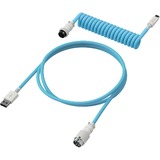 HyperX Coiled Cable, USB-C, Câble Bleu clair/Blanc, 1,2 m