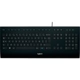 Logitech Comfort Keyboard K280e, clavier Noir, Layout l’UE (QWERTY), Rubberdome