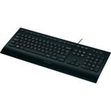 Logitech Comfort Keyboard K280e, clavier Noir, Layout l’UE (QWERTY), Rubberdome