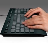 Logitech Comfort Keyboard K280e, clavier Noir, Layout l’UE (QWERTY), Rubberdome