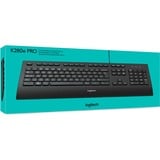 Logitech K280e, clavier Noir, Layout UE (QWERTY), Rubberdome