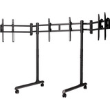 Next Level Racing Support triple pour moniteur Round Tube Noir