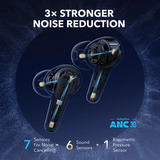 Anker Liberty 4 Pro écouteurs in-ear Noir, Bluetooth True Wireless, ANC 7 capteurs, IPX5