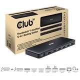 Club 3D Station d'accueil Thunderbolt 4 12-en-1 Noir