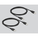 DeLOCK 11493 commutateur de données d'ordinateurs, Switch USB 0,48 Gbit/s, Noir, Plastique, 106 mm, 56 mm, 25 mm