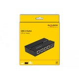DeLOCK 11493 commutateur de données d'ordinateurs, Switch USB 0,48 Gbit/s, Noir, Plastique, 106 mm, 56 mm, 25 mm