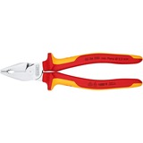 KNIPEX Pince universelle à forte démultiplication VDE 02 06 200, Pinces Pinces d'électricien, 2,5 cm, Acier, Plastique, Rouge/Orange, 20 cm