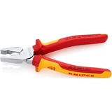 KNIPEX Pince universelle à forte démultiplication VDE 02 06 200, Pinces Pinces d'électricien, 2,5 cm, Acier, Plastique, Rouge/Orange, 20 cm