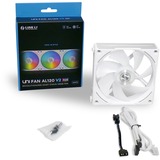 Lian Li UNI FAN AL120 V2 Single Pack, Ventilateur de boîtier Blanc, Connecteur de ventilateur PWM à 4 broches, LED RGB