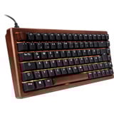 Sharkoon SKILLER SGK50 S3 Wood PBT RGB clavier gaming mécanique Bois, Layout BE (AZERTY), Gateron G Pro 3.0 Yellow, 75%, Hot-swappable