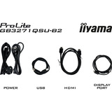 iiyama G-Master Red Eagle GB3271QSU-B2 31.5" Moniteur gaming  Noir (Mat), 180 Hz, HDMI, DisplayPort, USB-C, audio, AMD FreeSync