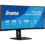 iiyama ProLite XCB3494WQSU-B1 34" Moniteur UltraWide incurvé Noir, 1x DisplayPort, 2x HDMI, 2x USB-C, 2x USB-A, 120 Hz